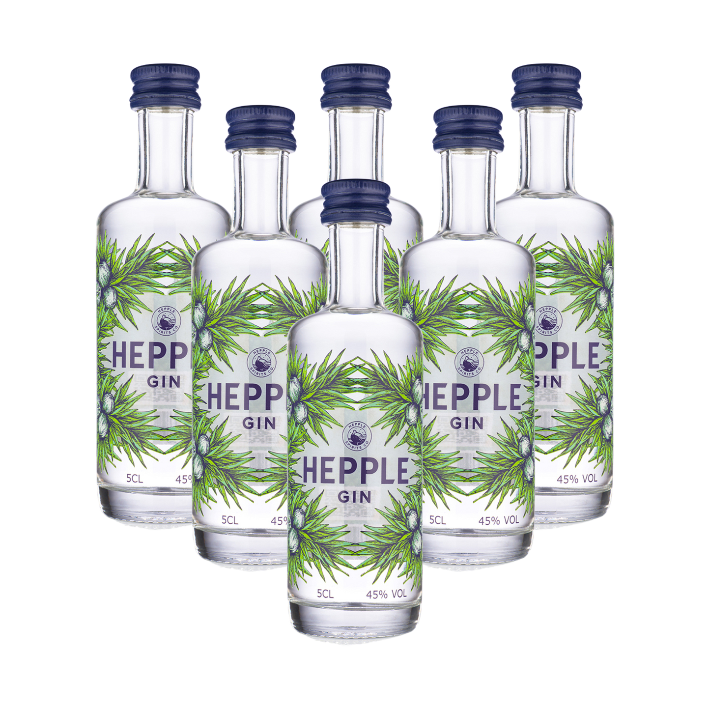 Hepple Gin Miniatures x6